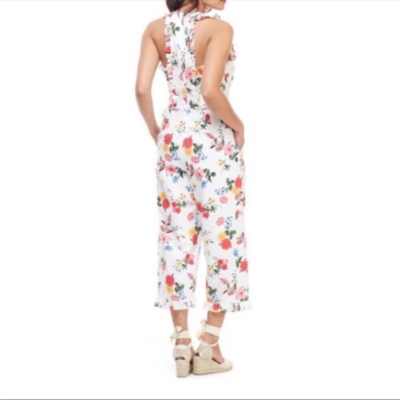 Gal Meets Glam Beverly Floral Crop Jumpsuit Size 16 NEW - Picture 3 of 10